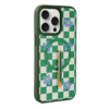 Custype รุ่น Progrip Magsafe iPhone Case with Printing - เคส iPhone 15 Pro Max - สี Checkboard Army Green