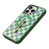 Custype รุ่น Progrip Magsafe iPhone Case with Printing - เคส iPhone 15 Pro Max - สี Checkboard Army Green