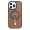 Custype รุ่น Magnetic Wireless Charging Phone Case With Single Pole Stand - เคส iPhone 15 Pro Max - สี Brown