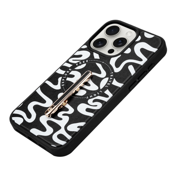 Custype รุ่น Progrip Magsafe iPhone Case with Printing - เคส iPhone 15 Pro Max - สี Graphic Black/White