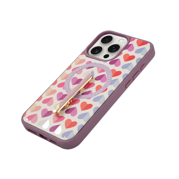 Custype รุ่น Progrip Magsafe iPhone Case with Printing - เคส iPhone 15 Pro Max - สี Heart Purple