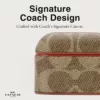 Coach รุ่น Slim Wrap - เคส AirPods Pro 1/2 - สี Signature Tan