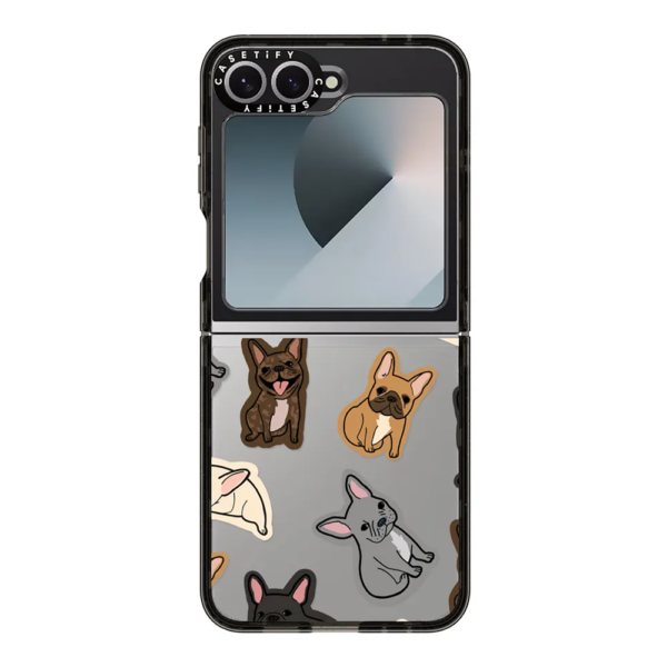 Casetify รุ่น Impact Flip Card Case - เคส Galaxy Z Flip 6 - สี Black/Excuse My Frenchie