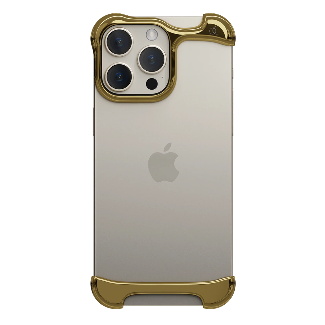 Arc รุ่น Pulse Aerospace Aluminum - เคส iPhone 15 Pro - สี Mirror Polish Gold