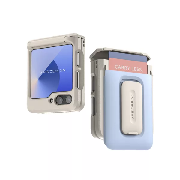 VRS รุ่น D-Wallet Orb - เคส Galaxy Z Flip 6 - สี Cotton Blue/Cream