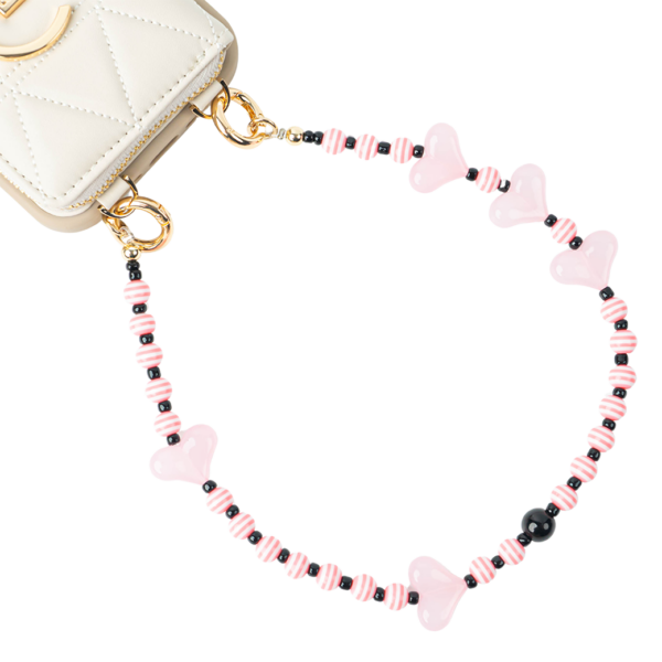 Custype รุ่น Stunning Phone Case Wrist Strap - สายคล้องข้อมือ - สี Pink Heart