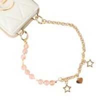 Custype รุ่น Stunning Phone Case Wrist Strap - สายคล้องข้อมือ - สี Crystal Stone Chain Pink