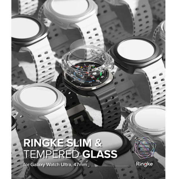 Ringke รุ่น Slim - เคส + ฟิล์มกระจก Galaxy Watch Ultra (47mm) - สี Clear