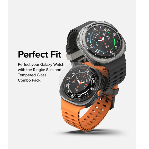 Ringke รุ่น Slim - เคส + ฟิล์มกระจก Galaxy Watch Ultra (47mm) - สี Clear