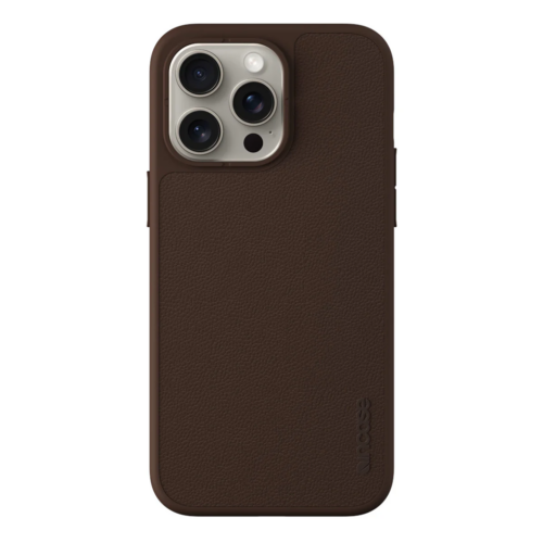 Incase รุ่น Icon with MagSafe - เคส iPhone 15 Pro Max - สี Brown Pebbled Leather - Image 3
