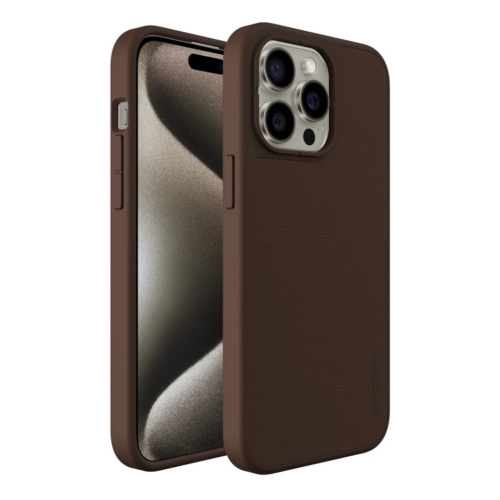 Incase รุ่น Icon with MagSafe - เคส iPhone 15 Pro Max - สี Brown Pebbled Leather - Image 4