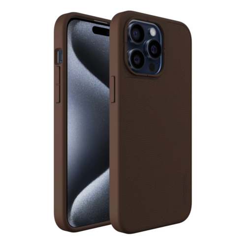 Incase รุ่น Icon with MagSafe - เคส iPhone 15 Pro Max - สี Brown Pebbled Leather - Image 6