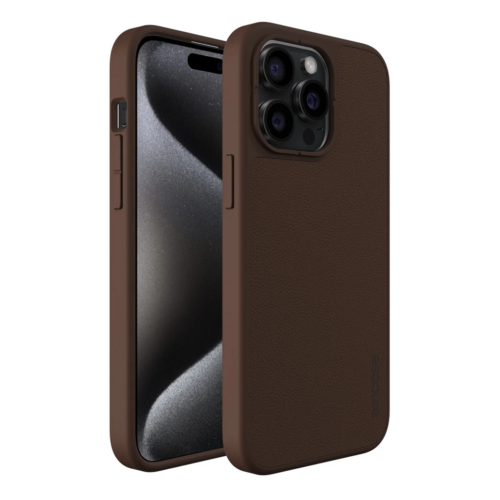 Incase รุ่น Icon with MagSafe - เคส iPhone 15 Pro Max - สี Brown Pebbled Leather - Image 8