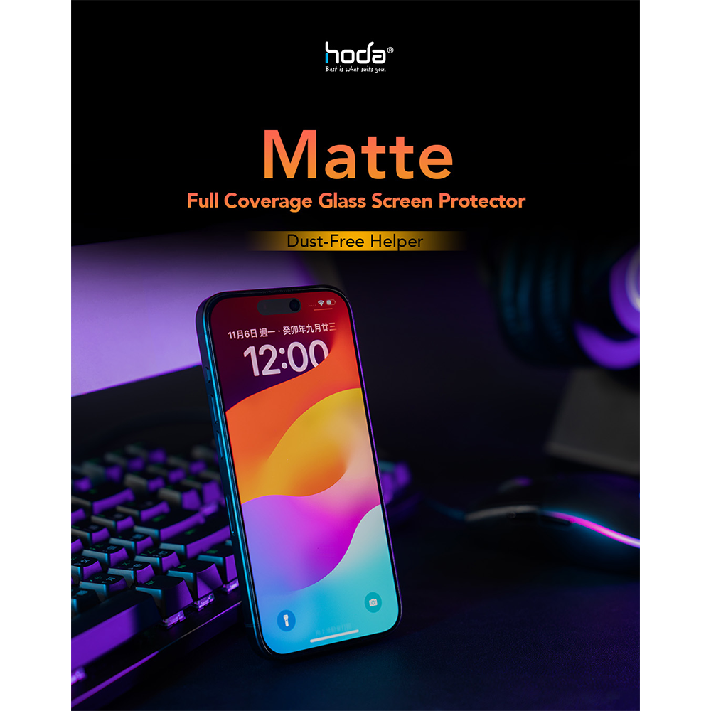 Hoda รุ่น Glass Protector Matte Anti-Glare - ฟิล์มกระจก iPhone 16 Pro Max