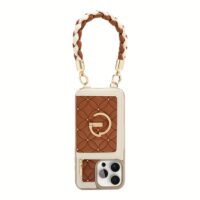 Custype รุ่น BraidTrend- Bloom Stitching Phone Case - เคส iPhone 16 Pro Max - สี Brown
