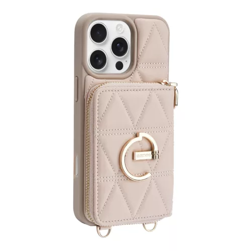 Custype รุ่น ZipPouch E-Stand Wallet Phone Case - เคส iPhone 16 Pro Max - สี Triangle Pink - Image 2