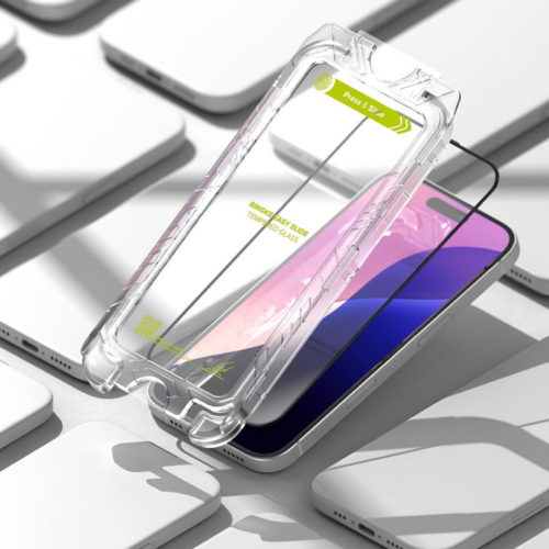 Ringke รุ่น Easy Slide Temper Glass - ฟิล์มกระจก iPhone 16 Pro (ฟิล์ม 2 แผ่นพร้อมอุปกรณ์ติดตั้ง) - Image 3