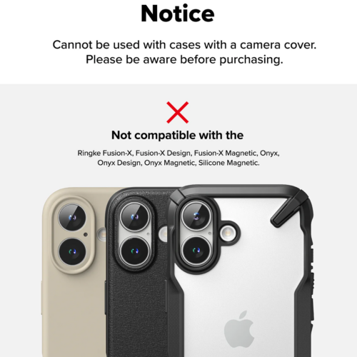 Ringke รุ่น Camera Protector Glass - กระจกเลนส์กล้อง iPhone 16 / 16 Plus (2 แผ่น) - Image 11