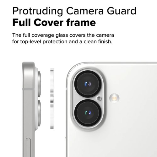 Ringke รุ่น Camera Protector Glass - กระจกเลนส์กล้อง iPhone 16 / 16 Plus (2 แผ่น) - Image 3
