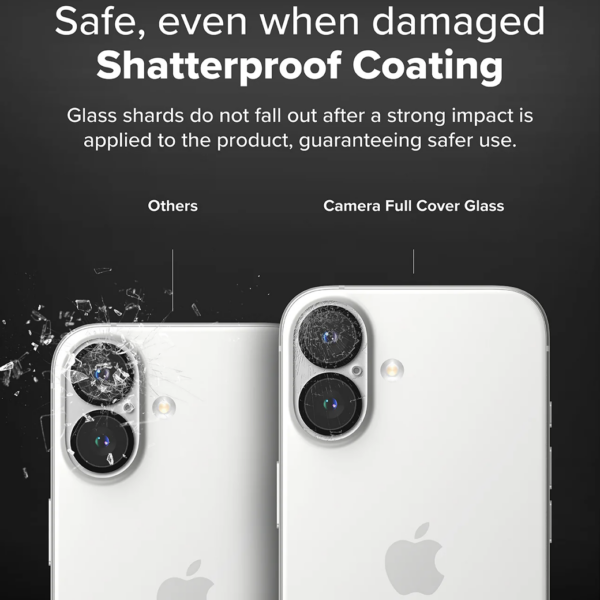 Ringke รุ่น Camera Protector Glass - กระจกเลนส์กล้อง iPhone 16 / 16 Plus (2 แผ่น)