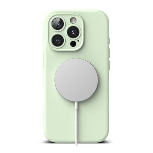 Ringke รุ่น Silicone Magnetic - เคส iPhone 16 Pro Max - สี Soft Mint - Image 4