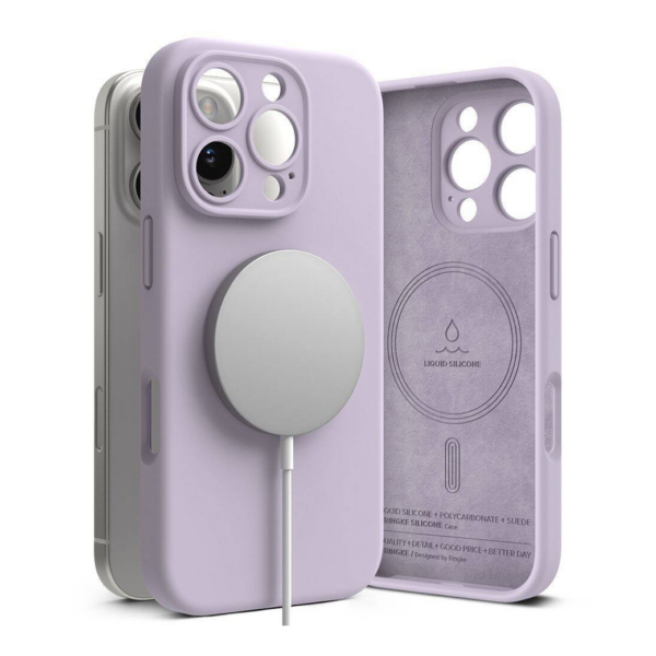 Ringke รุ่น Silicone Magnetic - เคส iPhone 16 Pro Max - สี Light Purple