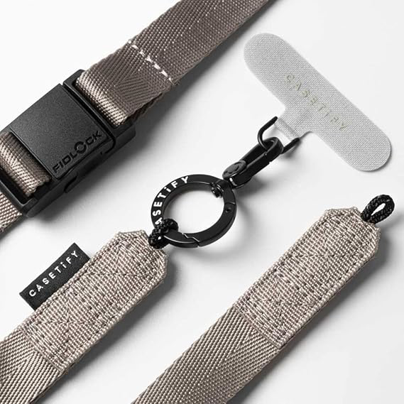 Casetify รุ่น Utility Strap with Card - สายคล้อง - สี Taupe