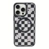 Custype รุ่น Magnetic Wireless Charging Phone Case with Printing - เคส iPhone 16 Pro Max - สี Checkboard Black/White