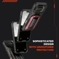 VRS รุ่น D-Wallet Origin - เคส iPhone 16 Pro - สี Black