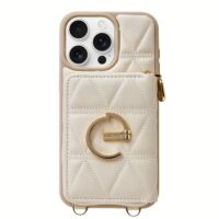 Custype รุ่น ZipPouch E-Stand Wallet Phone Case - เคส iPhone 16 Pro Max - สี Triangle Beige