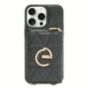 Custype รุ่น ZipPouch E-Stand Wallet Phone Case - เคส iPhone 16 Pro Max - สี Triangle Black