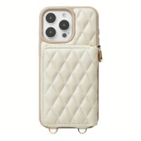 Custype รุ่น ZipPouch Classic Wallet Phone Case - เคส iPhone 16 Pro Max - สี Classic Argyle Beige