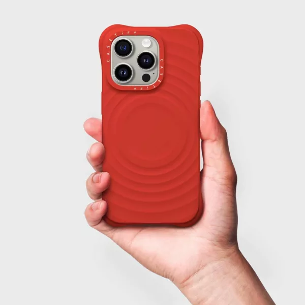 Casetify รุ่น Ripple Case - เคส iPhone 15 Pro Max - สี Scarlet Red