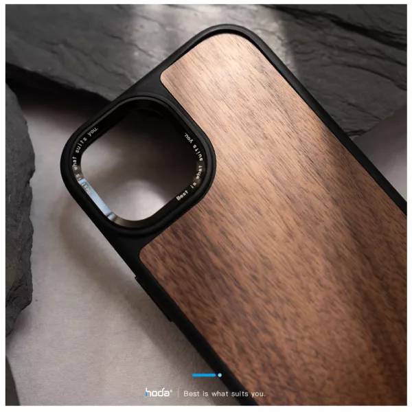 Hoda รุ่น Diverse Case with Magsafe - เคส iPhone 16 Pro - สี Walnut