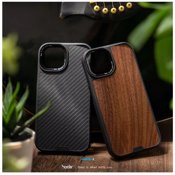 Hoda รุ่น Diverse Case with Magsafe - เคส iPhone 16 Pro - สี Walnut