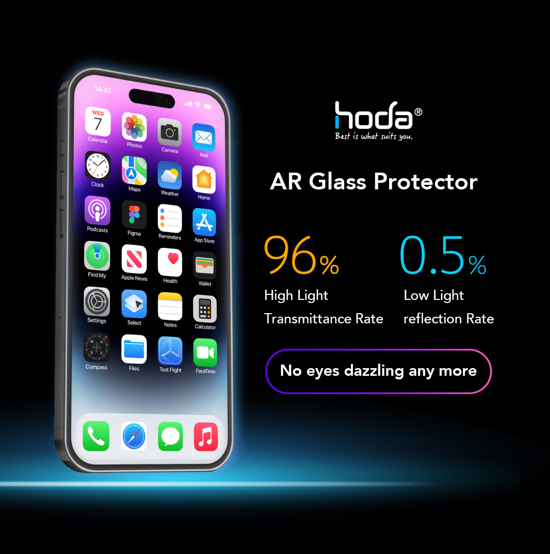 Hoda รุ่น Glass Protector Anti-Reflection - ฟิล์มกระจก iPhone 16 Pro