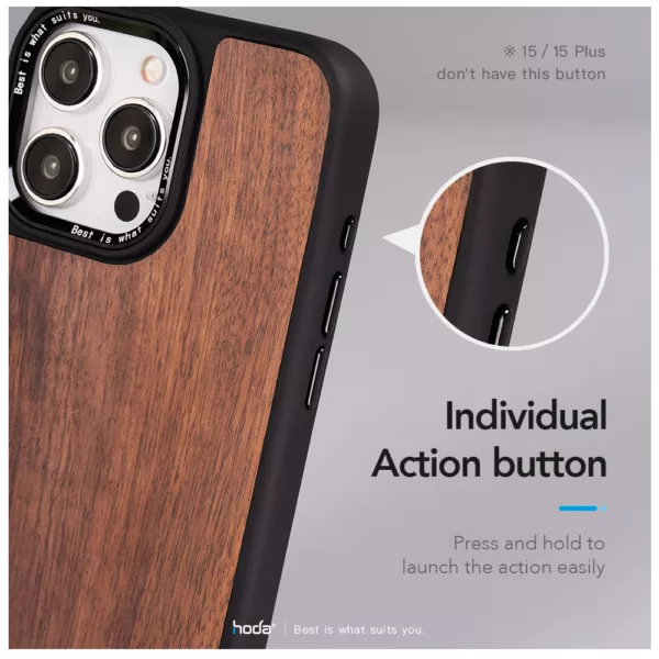 Hoda รุ่น Diverse Case with Magsafe - เคส iPhone 16 Pro Max - สี Walnut