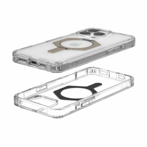 UAG รุ่น Plyo XTE Magsafe - เคส iPhone 16 Pro Max - สี Clear/Titanium - Image 13
