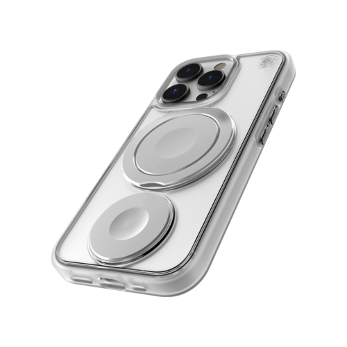 STM รุ่น Roll Spin Magsafe - เคส iPhone 16 Pro Max - สี Clear/Silver - Image 3