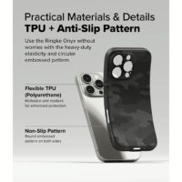 Ringke รุ่น Onyx Design - เคส iPhone 16 Pro - ลาย Camo Black