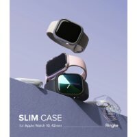 Ringke รุ่น Slim - เคส Apple Watch 10 (42mm) - สี Clear (1P) + สี Dark Gray (1P) (แพ็ค 2 ชิ้น)