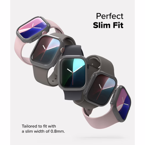 Ringke รุ่น Slim - เคส Apple Watch 10 (42mm) - สี Clear (1P) + สี Dark Gray (1P) (แพ็ค 2 ชิ้น) - Image 4