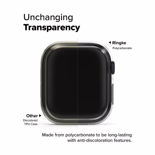Ringke รุ่น Slim - เคส Apple Watch 10 (42mm) - สี Clear (1P) + สี Dark Gray (1P) (แพ็ค 2 ชิ้น) - Image 6