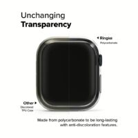 Ringke รุ่น Slim - เคส Apple Watch 10 (42mm) - สี Clear (1P) + สี Dark Gray (1P) (แพ็ค 2 ชิ้น)