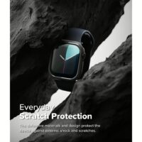 Ringke รุ่น Slim - เคส Apple Watch 10 (42mm) - สี Clear (1P) + สี Dark Gray (1P) (แพ็ค 2 ชิ้น)