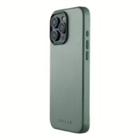 Mujjo รุ่น Leather Case - เคส iPhone 16 Pro - สี Green Smoke
