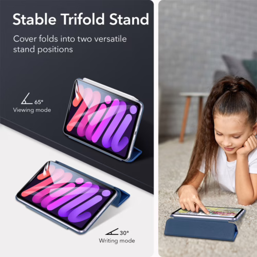 ESR รุ่น Rebound Magnetic - เคส iPad Mini (7th/6th Gen) - สี Navy Blue - Image 6