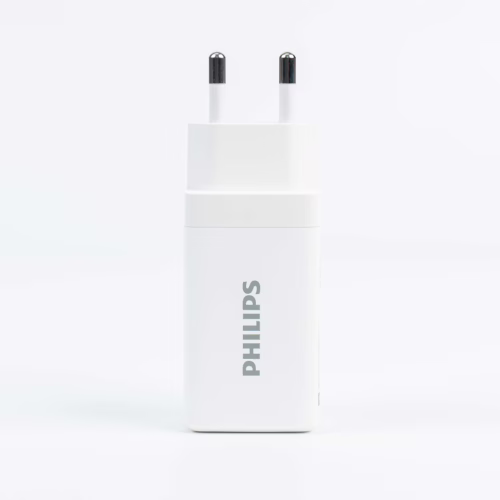 Philips หัวชาร์จ รุ่น PD65W อะแดปเตอร์ 3 พอร์ต ชาร์จไว PD QC 3.0 GaN - สี White - Image 6