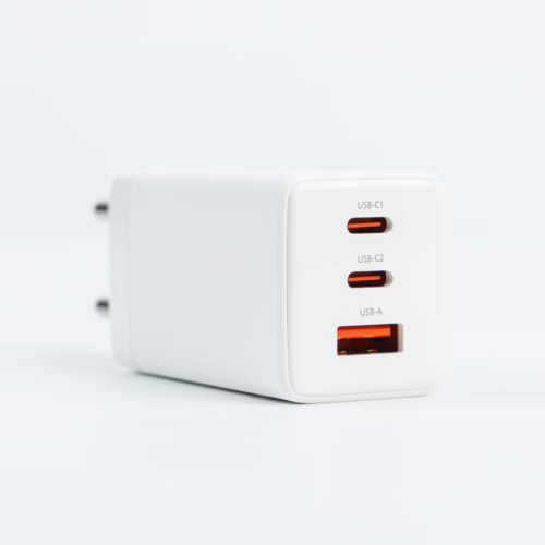 Philips หัวชาร์จ รุ่น PD65W อะแดปเตอร์ 3 พอร์ต ชาร์จไว PD QC 3.0 GaN - สี White - Image 7