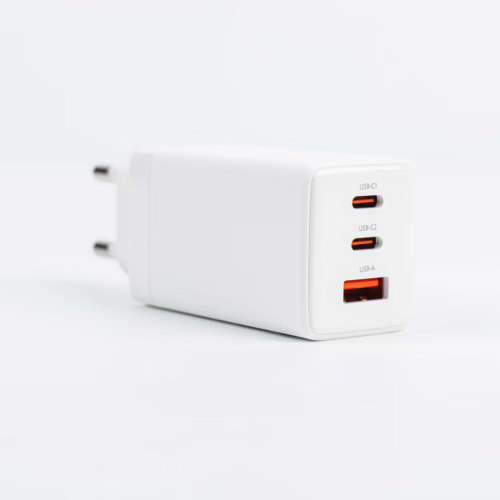 Philips หัวชาร์จ รุ่น PD65W อะแดปเตอร์ 3 พอร์ต ชาร์จไว PD QC 3.0 GaN - สี White - Image 8
